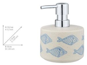 Bijeli/plavi keramički set pribora za kupaonicu Aquamarin – Wenko