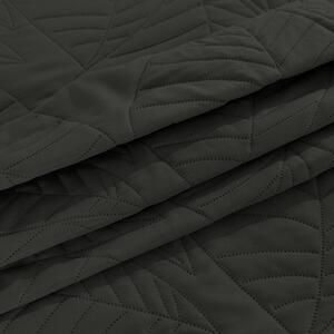 Tamno sivi prekrivač za krevet sa uzorkom LEAVES Dimenzije: 220 x 240 cm