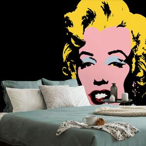 Tapeta pop art Marilyn Monroe na crnoj pozadini