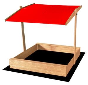 <html>Dječji pješčanik s crvenim krovom 120 x 120 cm