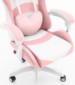 Gaming stolica Rainbow u roza i bijeloj boji