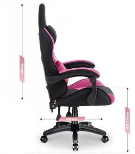 Gaming stolica Rainbow ružičasto-crna mrežica