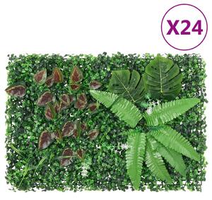 VidaXL Ograda od umjetnih biljaka 24 kom zelena 40 x 60 cm