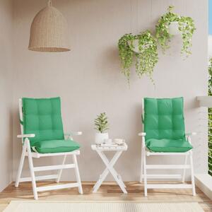 VidaXL Jastuci za stolice s niskim naslonom 2 kom zeleni od tkanine