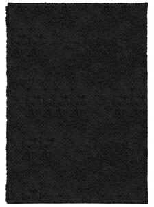 VidaXL Čupavi moderni tepih s visokim vlaknima crni 120 x 170 cm
