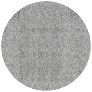 VidaXL Čupavi moderni tepih s visokim vlaknima sivi Ø 160 cm