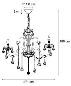 Klasični luster bež 8 svjetiljki - Armas
