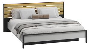 Krevet Fresno AT101Bračni, Siva, 180x200, Metal, Laminirani iveral, Basi a doghePodnice za krevet, 212x211x92cm