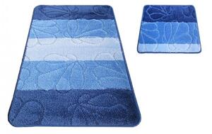 Prekrasni plavi tepisi za kupaonicu 50 cm x 80 cm + 40 cm x 50 cm