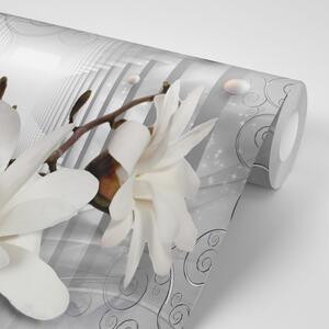 Tapeta magnolija s apstraktnom pozadinom