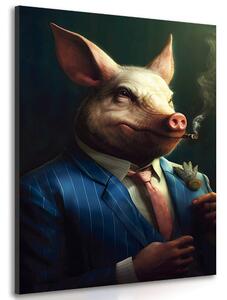 Slika životinja gangster svinja