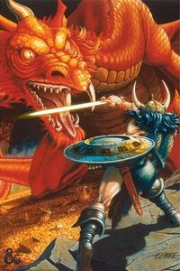 Poster Dungeons & Dragons - Classic Red Dragon Battle, (61 x 91.5 cm)