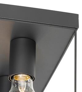 Minimalistička stropna svjetiljka crna kvadratna 4 svjetla - Kodi
