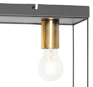 Minimalistička stropna lampa crna sa zlatnim 3 svjetla - Kodi