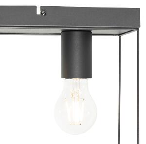 Minimalistička stropna svjetiljka crna 3 svjetla - Kodi