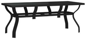 VidaXL Vrtni stol crni 180 x 80 x 70 cm od čelika i stakla