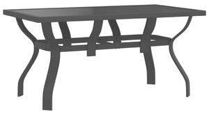 VidaXL Vrtni stol crni 140 x 70 x 70 cm od čelika i stakla