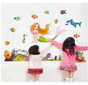 Dječje Zidne naljepnice Wall sticker Sirena i prijatelji