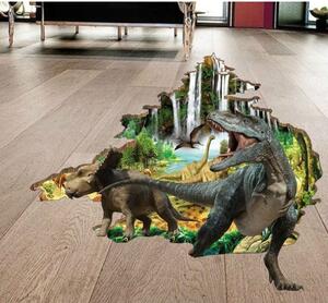 3D Jurassic Park Dinosaur zidna naljepnica 100 x 86 cm