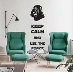 Zidna naljepnica Keep calm and use the force 100x35cm