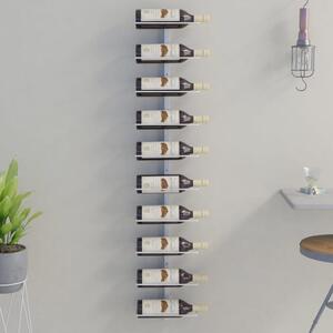 VidaXL Zidni stalak za vino za 10 boca bijeli metalni