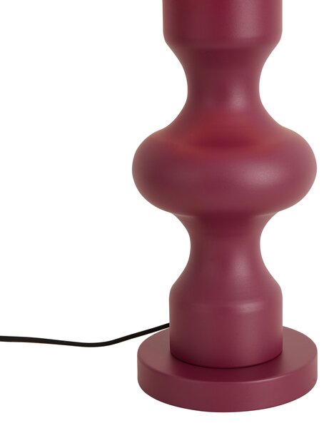 Retro Table Lamp Plum with Fabric Shade - Captain
