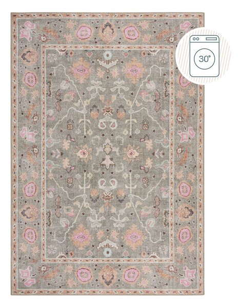Svijetlo zeleni periv tepih 152x230 cm Una Floral – Flair Rugs