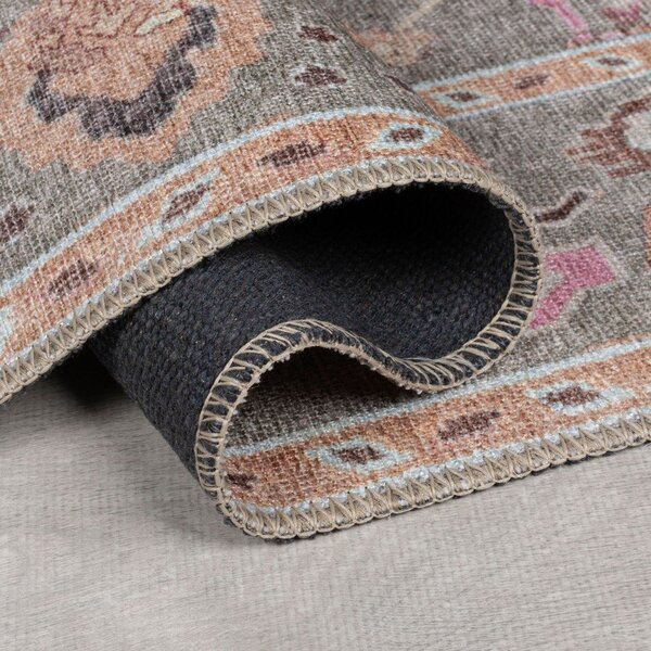 Svijetlo zeleni periv tepih 152x230 cm Una Floral – Flair Rugs