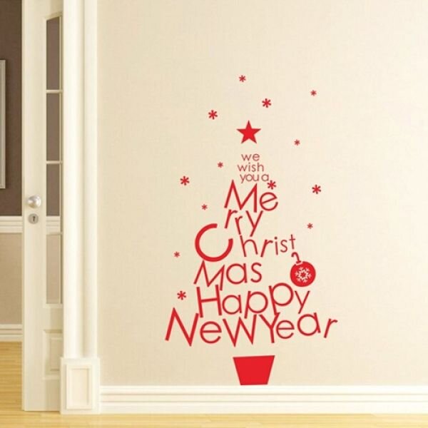 Zidna Naljepnica - Merry Christmas - Happy New Year