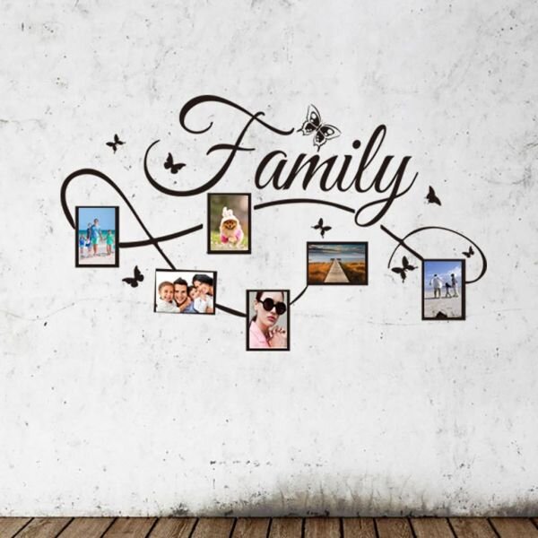 Dekorativna zidna naljepnica - family - okvir za fotografije