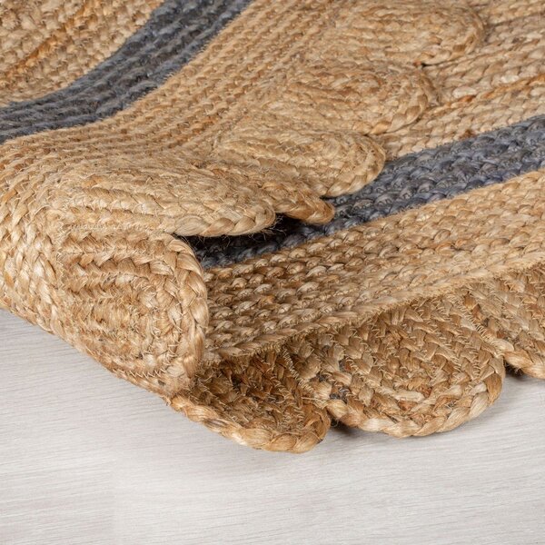 Siva/u prirodnoj boji ručno rađena jutena staza 80x230 cm Grace Grey – Flair Rugs