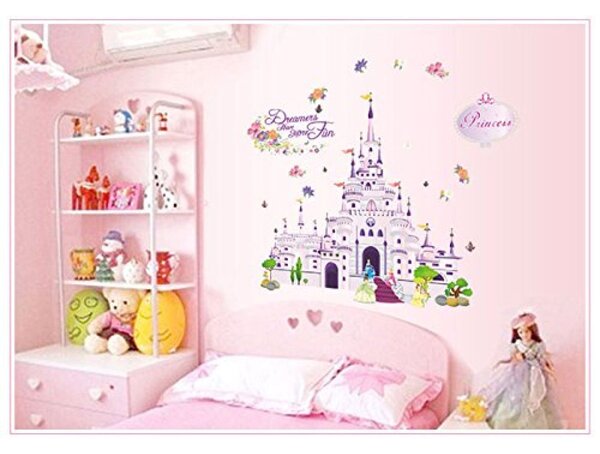 3D dječja Zidna naljepnica - Princess Castle (princezino kraljevstvo)