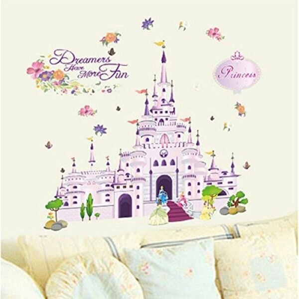 3D dječja Zidna naljepnica - Princess Castle (princezino kraljevstvo)