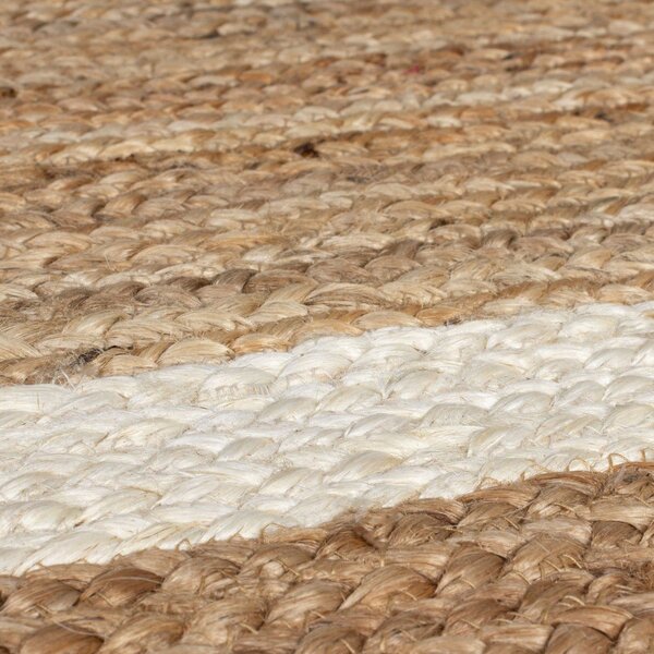 Ručno rađen juten tepih u prirodnoj boji/boje slonovače 160x230 cm Grace White – Flair Rugs