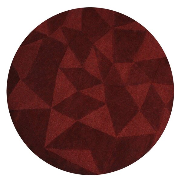 Bordo ručno rađen vunen okrugao tepih ø 160 cm Shard Red – Flair Rugs