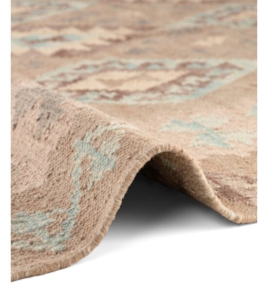 Svijetlo plavi/bež obostrani/ručno rađen vunen tepih 160x230 cm Kamal Dune – Nouristan