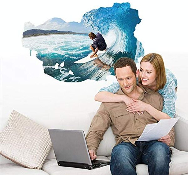 3D zidna naljepnica - Surfing Man