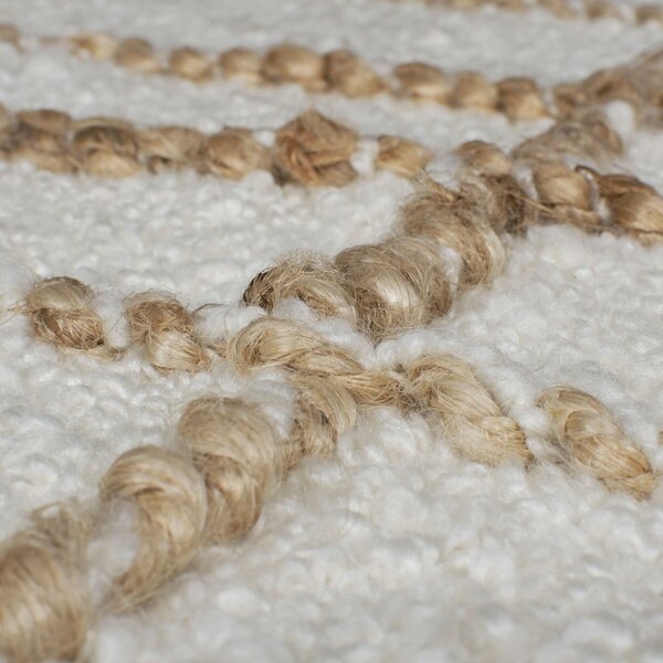Krem ručno rađen tepih od mješavine vune 120x170 cm Astera Linear – Flair Rugs
