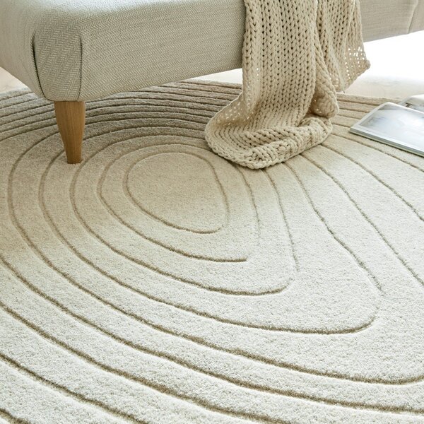 Bež vunen tepih 160x230 cm Puddle Wool – Flair Rugs