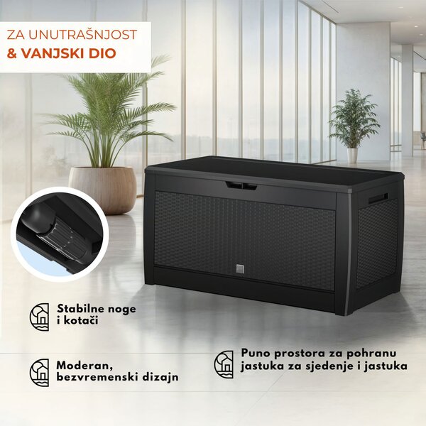 Kutija za pohranu RATO, 310 l, 119x48x60 cm, antracit Prosperplast
