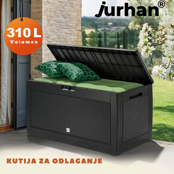 Kutija za pohranu RATO, 310 l, 119x48x60 cm, antracit Prosperplast