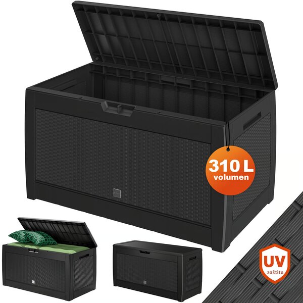 Kutija za pohranu RATO, 310 l, 119x48x60 cm, antracit Prosperplast