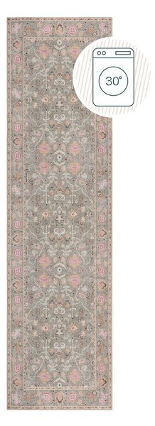 Svijetlo zelena periva staza 60x230 cm Una Floral – Flair Rugs