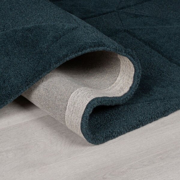 Plavozeleni ručno rađen vunen tepih 120x170 cm Shard Teal – Flair Rugs