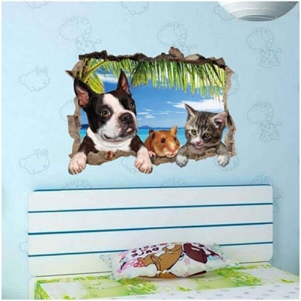 Zidna naljepnica 3D - Pet friends