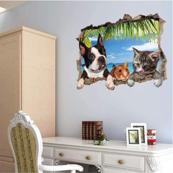 Zidna naljepnica 3D - Pet friends