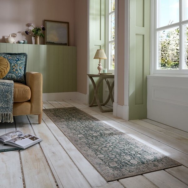 Zelena periva staza 60x230 cm Beau Floral – Flair Rugs
