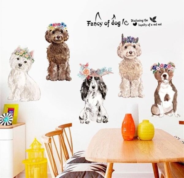 Zidna naljepnica - Cute dogs