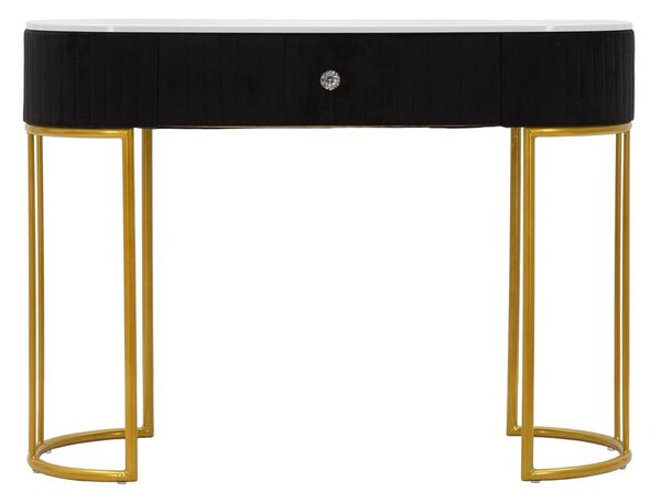 Crni/u zlatnoj boji pomoćni stol 43x100 cm Montpellier – Mauro Ferretti