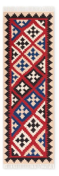 Crvena obostrana/ručno rađena vunena staza 60x190 cm Kamal Rami – Nouristan